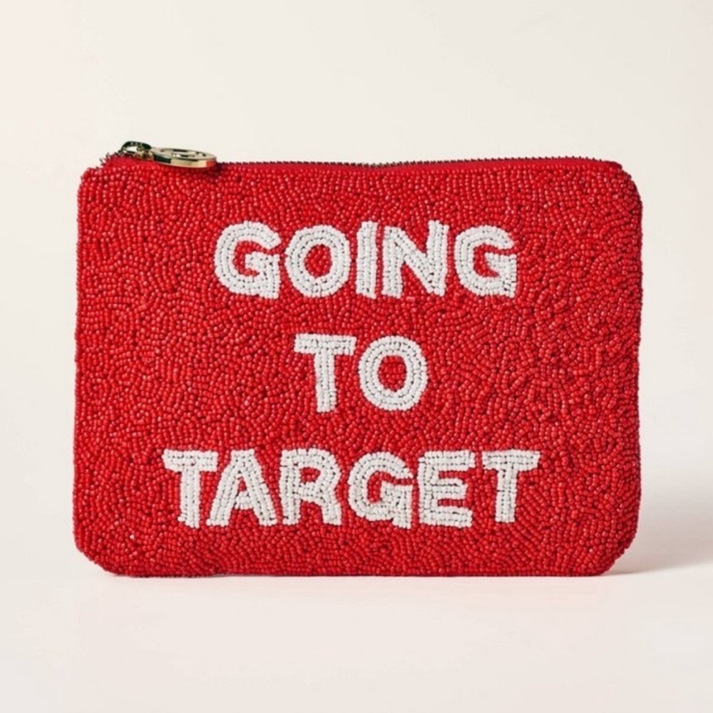 NWT Kate Spade Target Red Beaded Pouch